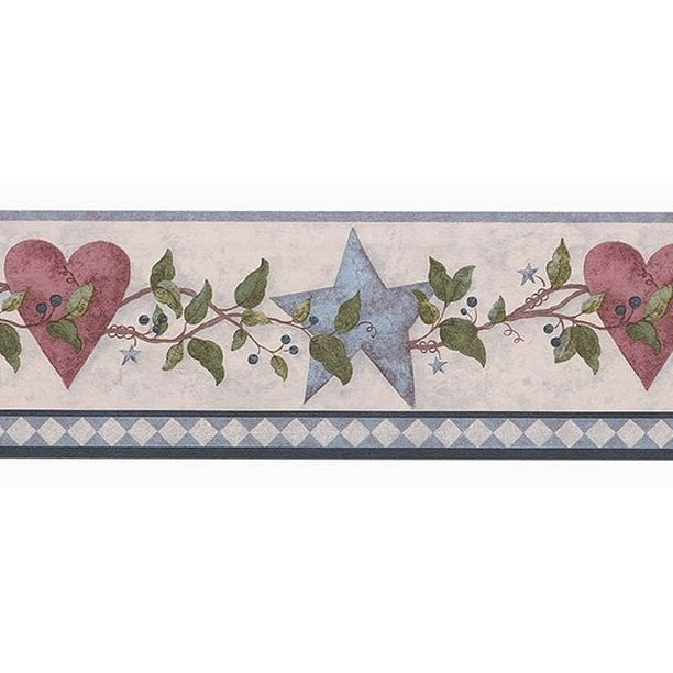 FDB06743 Terracotta floral wallpaper border